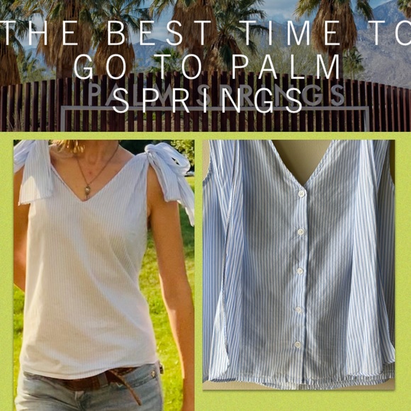 Who What Where stripe button-back shoulder-bow top - Picture 6 of 16